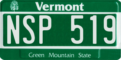VT license plate NSP519