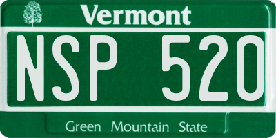 VT license plate NSP520
