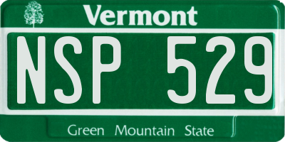 VT license plate NSP529