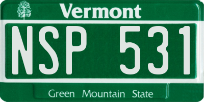 VT license plate NSP531