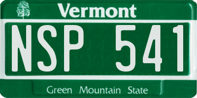 VT license plate NSP541