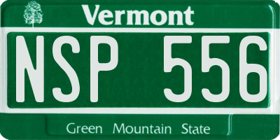 VT license plate NSP556