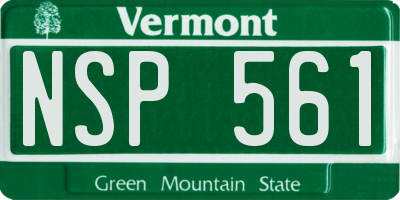VT license plate NSP561
