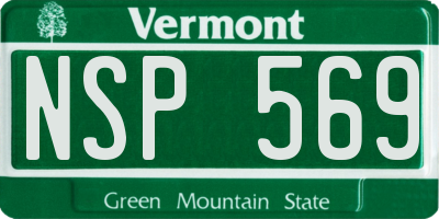 VT license plate NSP569