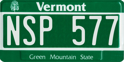 VT license plate NSP577