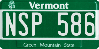 VT license plate NSP586
