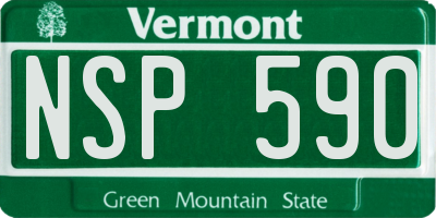 VT license plate NSP590