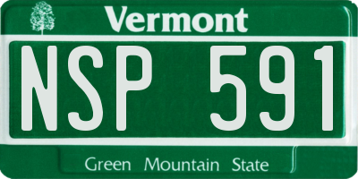 VT license plate NSP591