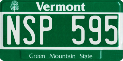 VT license plate NSP595
