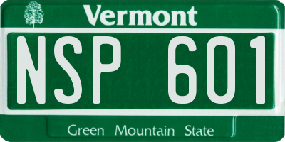 VT license plate NSP601