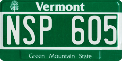 VT license plate NSP605