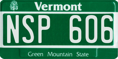 VT license plate NSP606