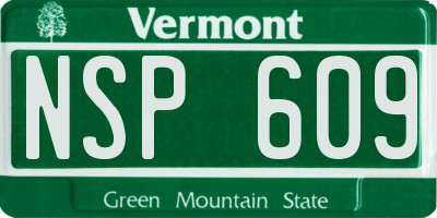 VT license plate NSP609