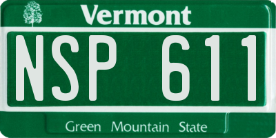 VT license plate NSP611