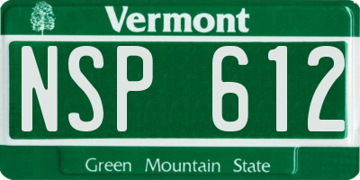 VT license plate NSP612