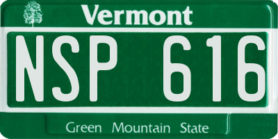 VT license plate NSP616