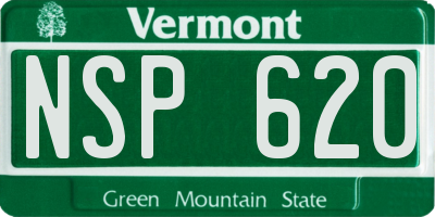 VT license plate NSP620