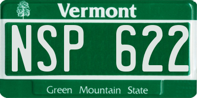 VT license plate NSP622