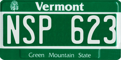 VT license plate NSP623