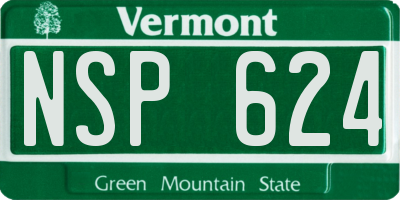 VT license plate NSP624