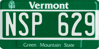 VT license plate NSP629