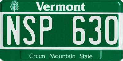 VT license plate NSP630