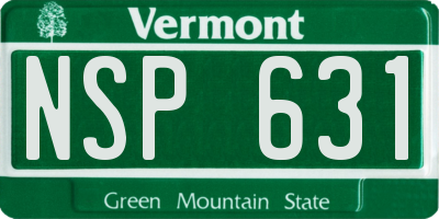 VT license plate NSP631