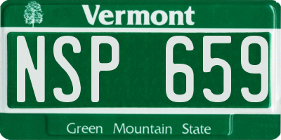 VT license plate NSP659