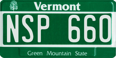 VT license plate NSP660