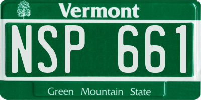 VT license plate NSP661