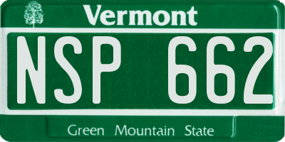 VT license plate NSP662