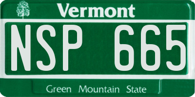 VT license plate NSP665