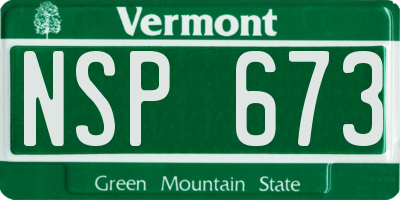 VT license plate NSP673