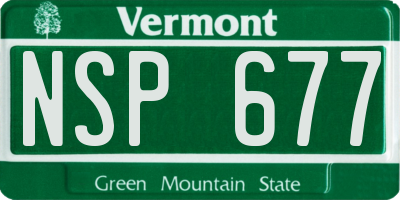 VT license plate NSP677