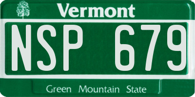 VT license plate NSP679