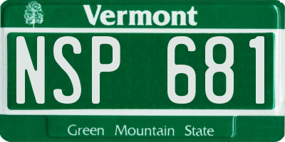 VT license plate NSP681
