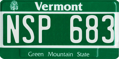 VT license plate NSP683