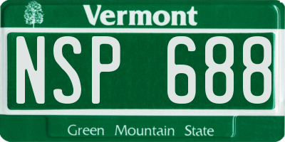 VT license plate NSP688