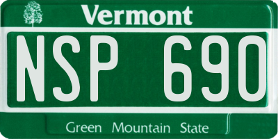 VT license plate NSP690