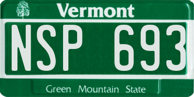 VT license plate NSP693