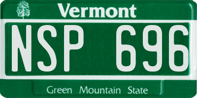 VT license plate NSP696
