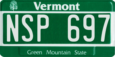 VT license plate NSP697