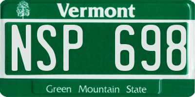 VT license plate NSP698