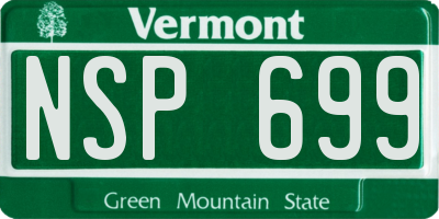 VT license plate NSP699