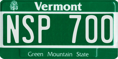 VT license plate NSP700