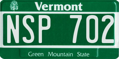 VT license plate NSP702