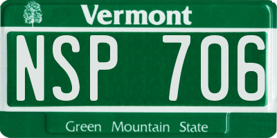 VT license plate NSP706