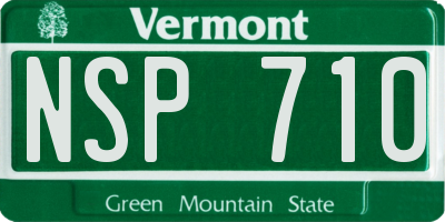 VT license plate NSP710