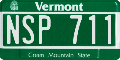 VT license plate NSP711