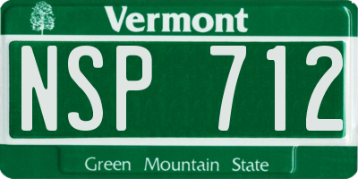 VT license plate NSP712